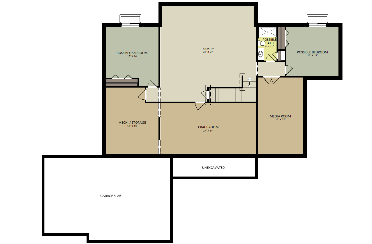 MagnoliaLower Level Floor Plan